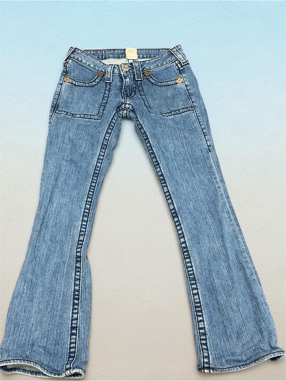 True Religion Light Blue Women's Flared Jeans size 24